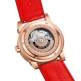 Zinvo Blade Women Rainbow Gem, Rose Gold watch for men, watch for men, Rose Gold watch, men watch, Matte Black 1-Second-Spin Turbine Dial watch, Matte Black 1-Second-Spin Turbine Dial watch for men, Leather watch, Genuine Leather Strap, Red Leather Strap.