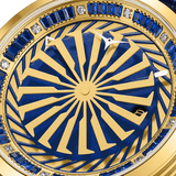 Zinvo Blade King, Gold watch for men, watch for men, Gold watch, men watch, Moss 1-Second-Spin Turbine, Matte Blue dial watch, Moss 1-Second-Spin Turbine, Matte Blue dial watch for men, Leather watch, Genuine Leather Strap.