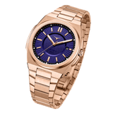 Zinvo Rival Galaxy, Rose Gold watch for men, watch for men, Rose Gold Watch, men watch, Grow in The Dark Index and Hands Dial watch, Grow in The Dark Index and Hands Dial watch for men, Bracelet watch, Rubber Watch, Stainless Steel Strap, Premium silicone Strap, Blue Rubber Strap.