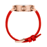 Zinvo Blade Women Rainbow Gem, Rose Gold watch for men, watch for men, Rose Gold watch, men watch, Matte Black 1-Second-Spin Turbine Dial watch, Matte Black 1-Second-Spin Turbine Dial watch for men, Leather watch, Genuine Leather Strap, Red Leather Strap.