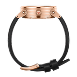 Zinvo Blade Women Rose Gem, Rose Gold watch for men, watch for men, Rose Gold watch, men watch, Matte Black 1-Second-Spin Turbine Dial watch, Matte Black 1-Second-Spin Turbine Dial watch for men, Leather watch, Genuine Leather Strap, Black Leather Strap.