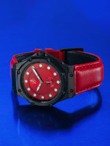 MSTR AU133MV Wanda Ultra Slim Red Leather Strap