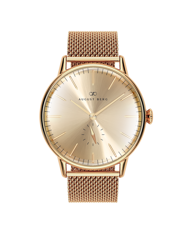 August Berg SERENITY SHINE Gold Classic Eye Gold Mesh 40mm