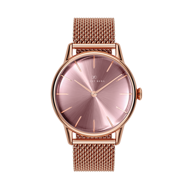 August Berg Serenity Ash & Orchid Rose Gold  Mesh 32mm