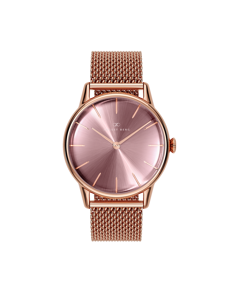 August Berg Serenity Ash & Orchid Rose Gold  Mesh 32mm