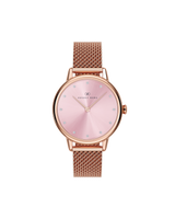August Berg SERENITY PETITE Rose Gold Blossom Pink Rose Gold Mesh 28mm