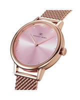 August Berg SERENITY PETITE Rose Gold Blossom Pink Rose Gold Mesh 28mm
