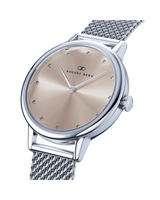 August Berg SERENITY PETITE Silver Champagne Mesh 28mm