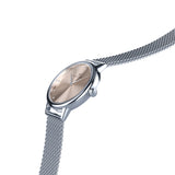 August Berg SERENITY PETITE Silver Champagne Mesh 28mm