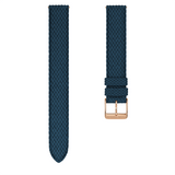August Berg MORRIS & CO INDIGO Rose Gold Strawberry Thief Indigo Perlon 30mm