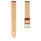 August Berg Morris & Co Pimpernel Rose Gold Crimson Perlon 30mm