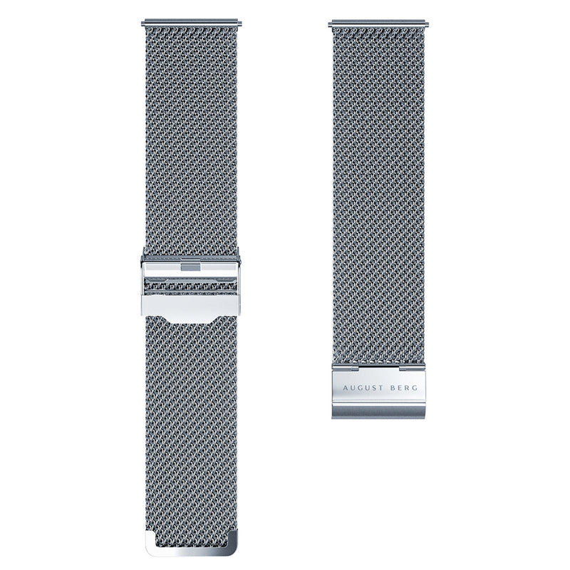 August Berg Morris & Co Love is Enough Silver Mesh 38mm