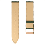 August Berg Morris & Co Strawberry Thief Rose Gold Fennel Perlon 38mm