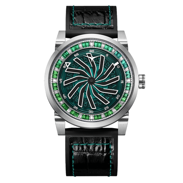 Zinvo Blade Silver Green Gem