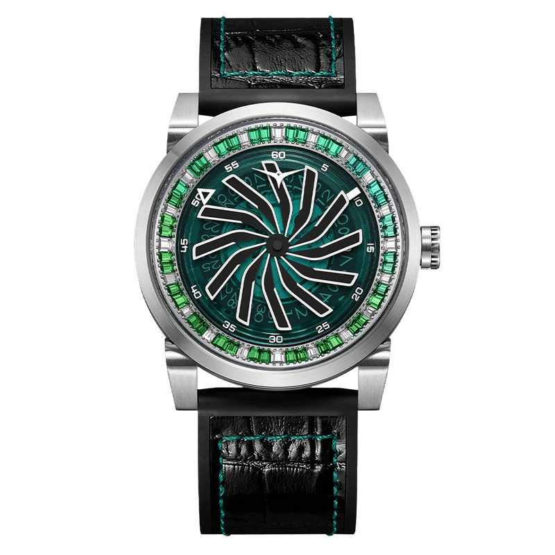 Zinvo Blade Silver Green Gem