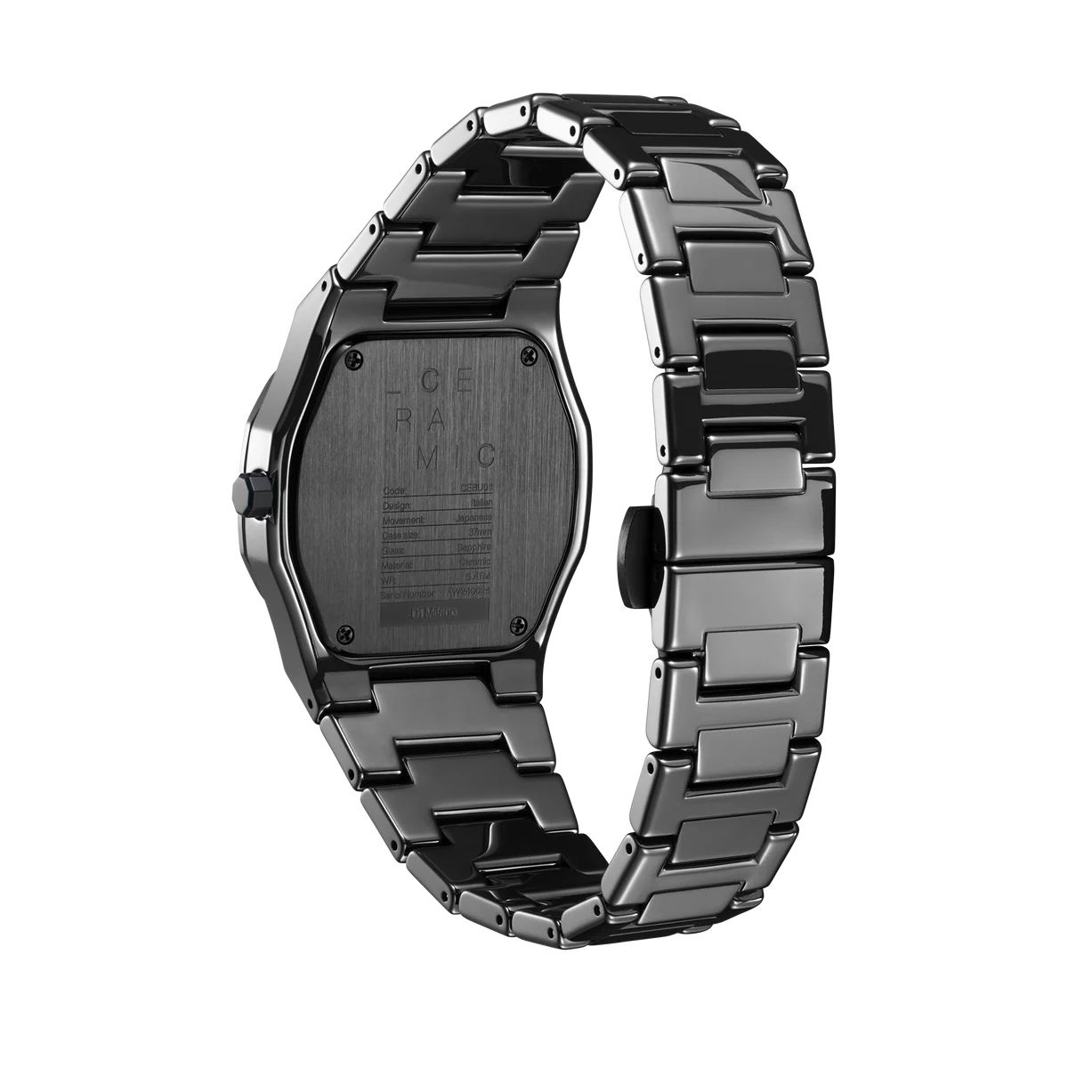 D1 MILANO CEBU01 CERAMIC 37 mm - PURE BLACK – Klassy Watches