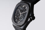 D1 MILANO SKRJ17 Jet Black Skeleton Rubber 41.5 mm