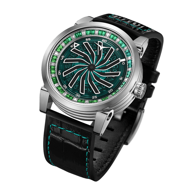 Zinvo Blade Silver Green Gem