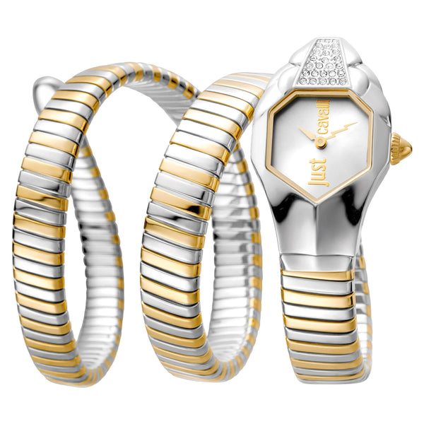 Just Cavalli Signature Snake Glam - Two Tones Yellow Gold