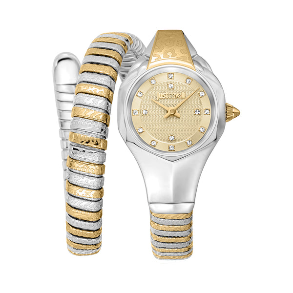 Just Cavalli Reptilia Two Tones Silver Gold