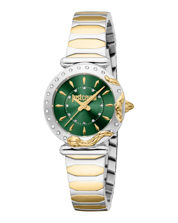 Just Cavalli Animalier Stella Snake - Two Tones YG Green