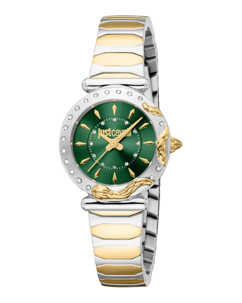 Just Cavalli Animalier Stella Snake - Two Tones YG Green