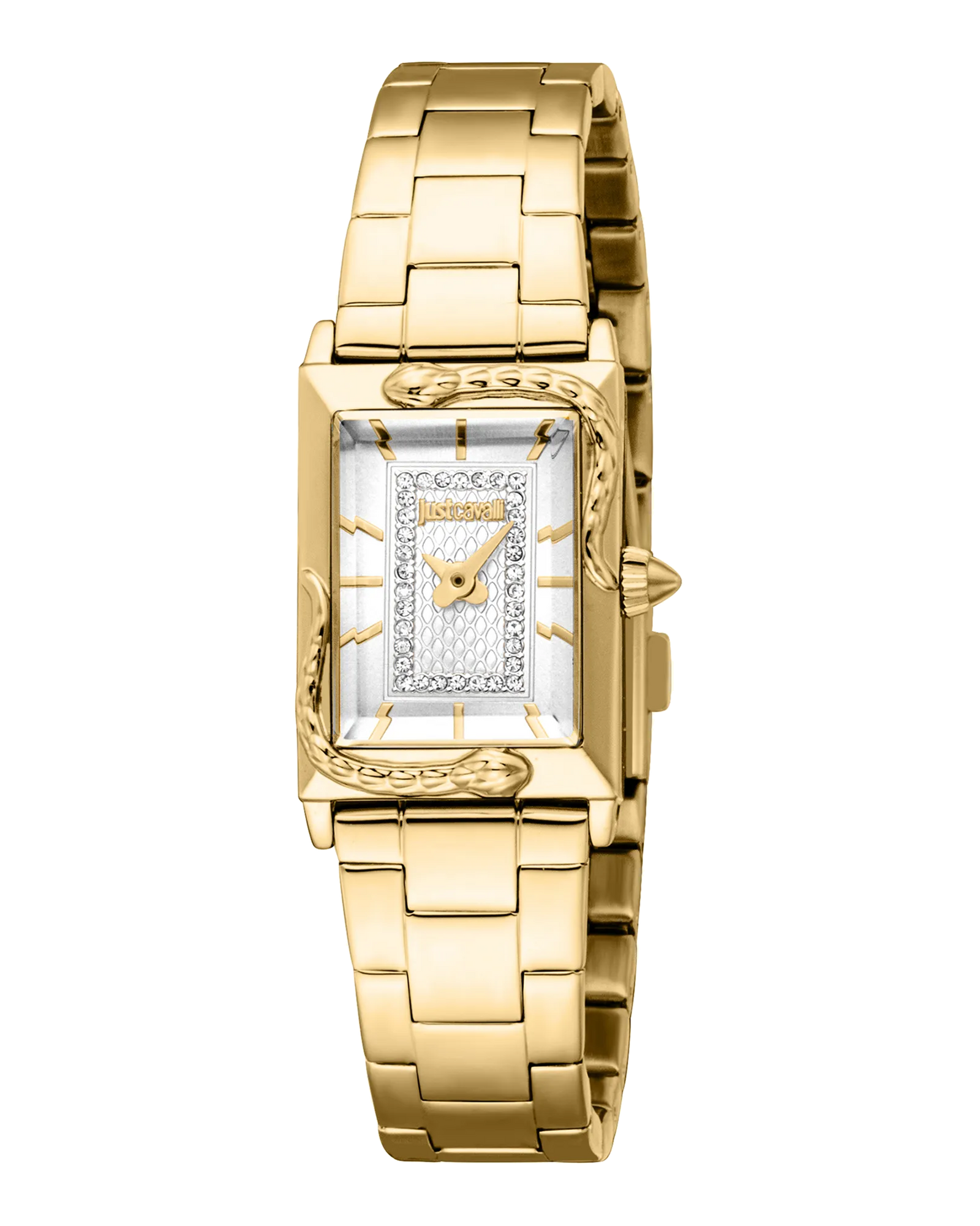 JUST CAVALLI Watch Wide Leather Strap Watch Yellow Cutout Lasercut Just Cavalli SET Brave Snake Yellow Gold Green Watch  main image 2