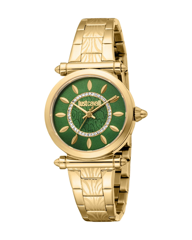 Just Cavalli Animalier Splendida - Gold Dark Green