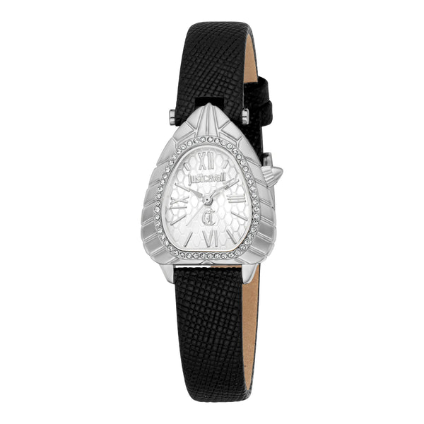 Just Cavalli Animalier Perla Leather Black - Silver