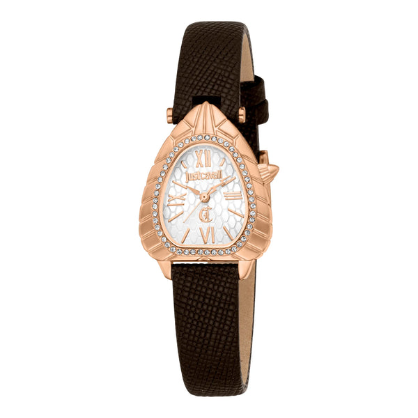Just Cavalli Animalier Perla Leather Brown - Rose Gold