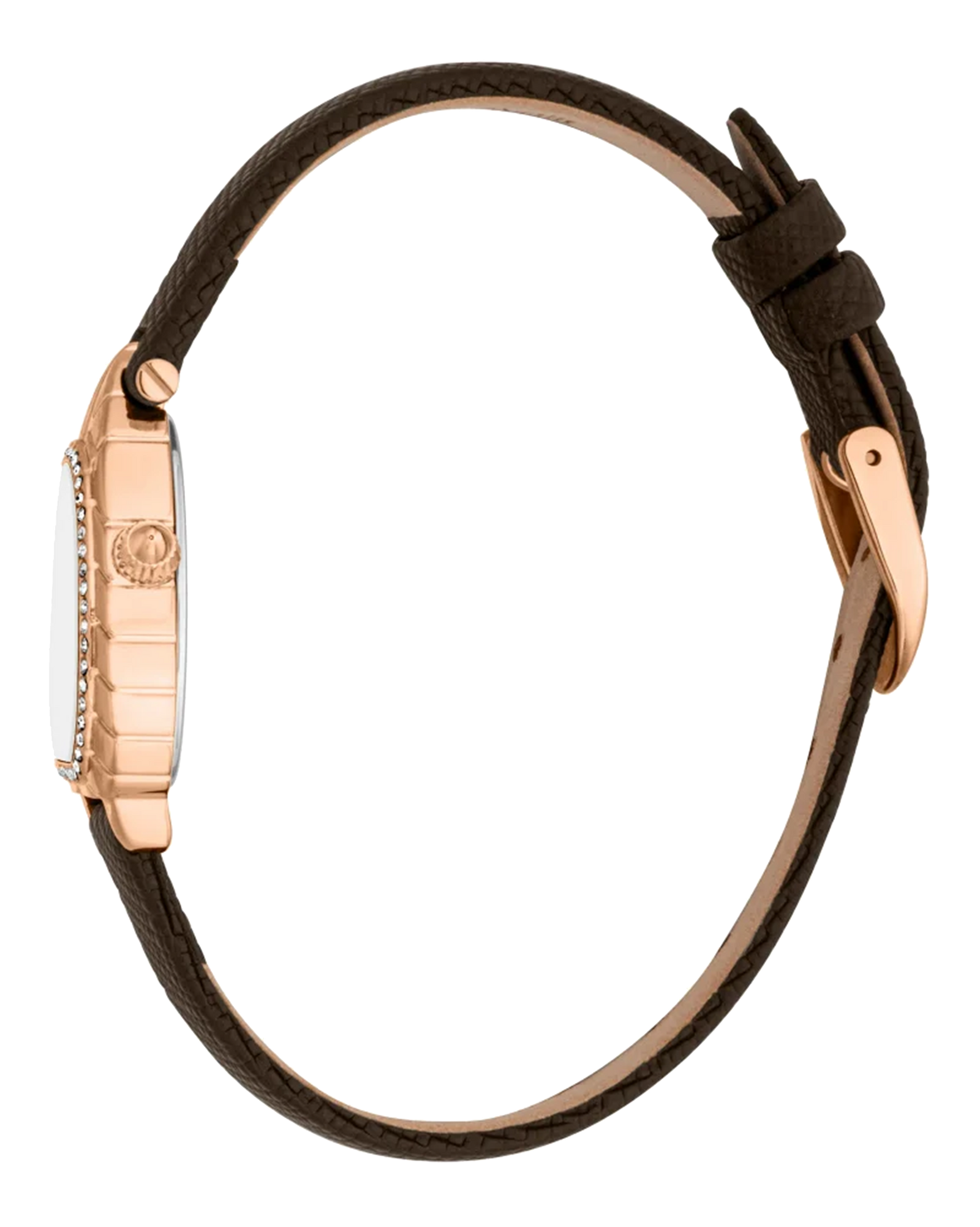 NIB Just Cavalli Women\'s JC1L010L0015 Brown Leather Strap Logo Logomani new box Just Cavalli Glam Chic Luna Leather Black RG Silver Watch  main image 2