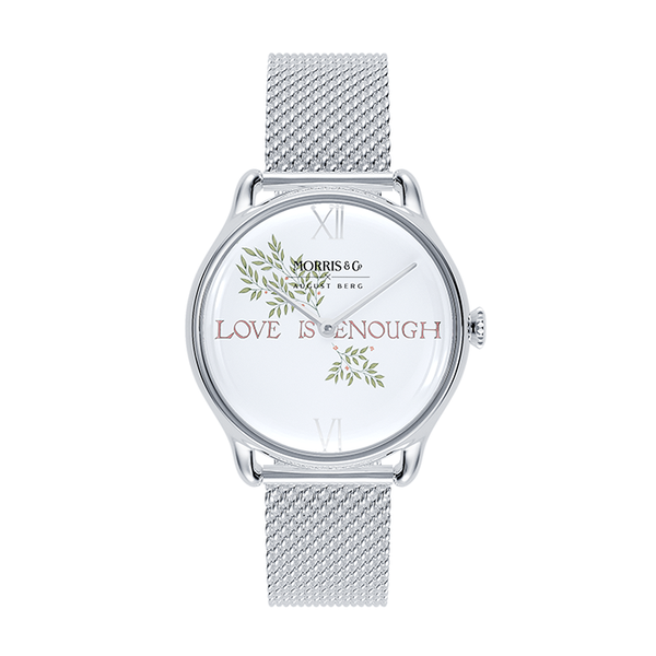 August Berg Morris & Co Love is Enough Silver Mesh 30mm