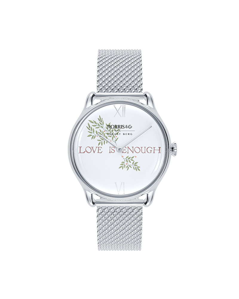 August Berg Morris & Co Love is Enough Silver Mesh 30mm