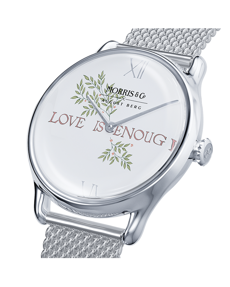 August Berg Morris & Co Love is Enough Silver Mesh 30mm