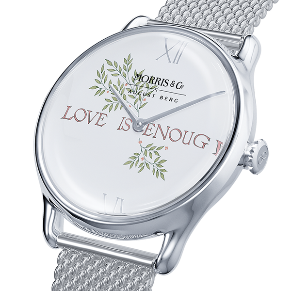 August Berg Morris & Co Love is Enough Silver Mesh 30mm