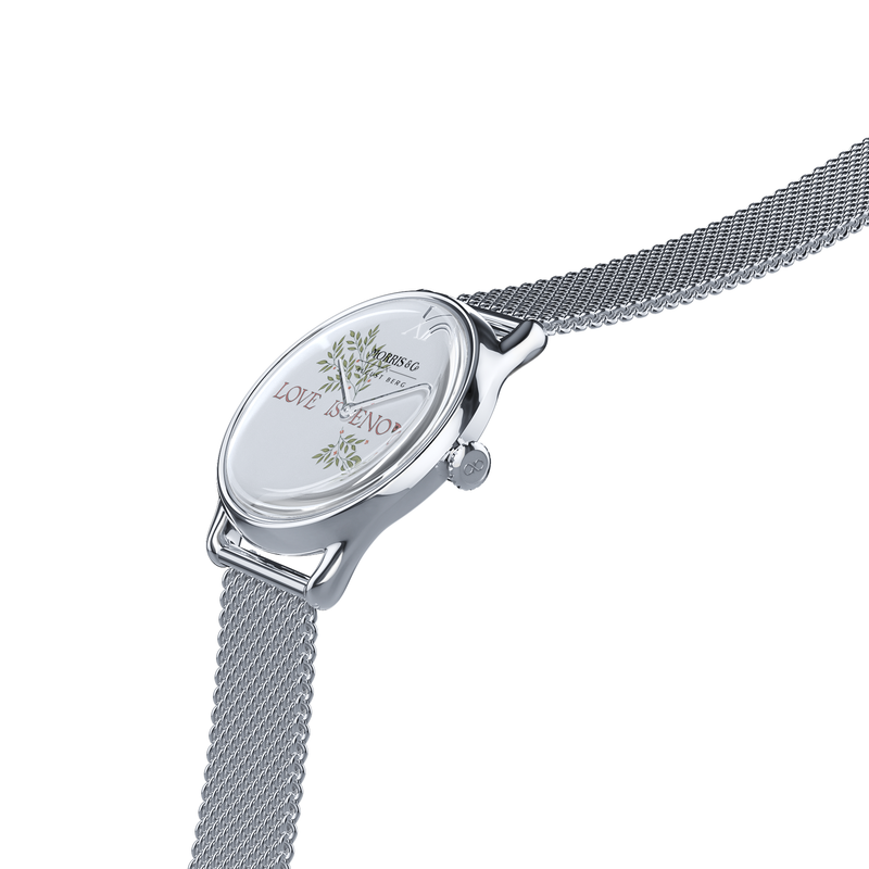 August Berg Morris & Co Love is Enough Silver Mesh 30mm