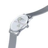 August Berg Morris & Co Love is Enough Silver Mesh 38mm
