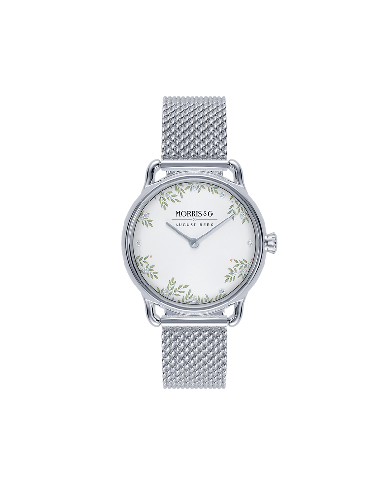 August Berg Morris & Co Love is Enough Silver Perlon 26mm