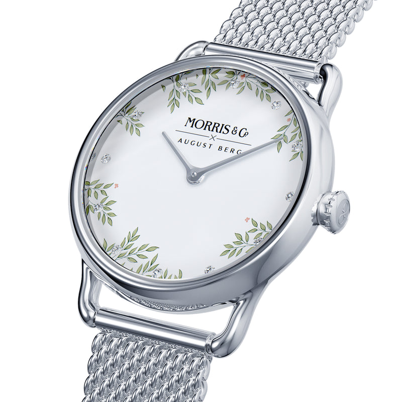 August Berg Morris & Co Love is Enough Silver Perlon 26mm