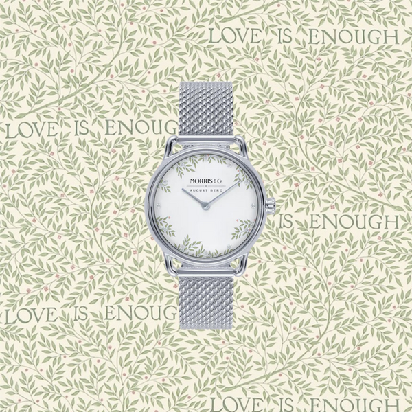 August Berg Morris & Co Love is Enough Silver Perlon 26mm