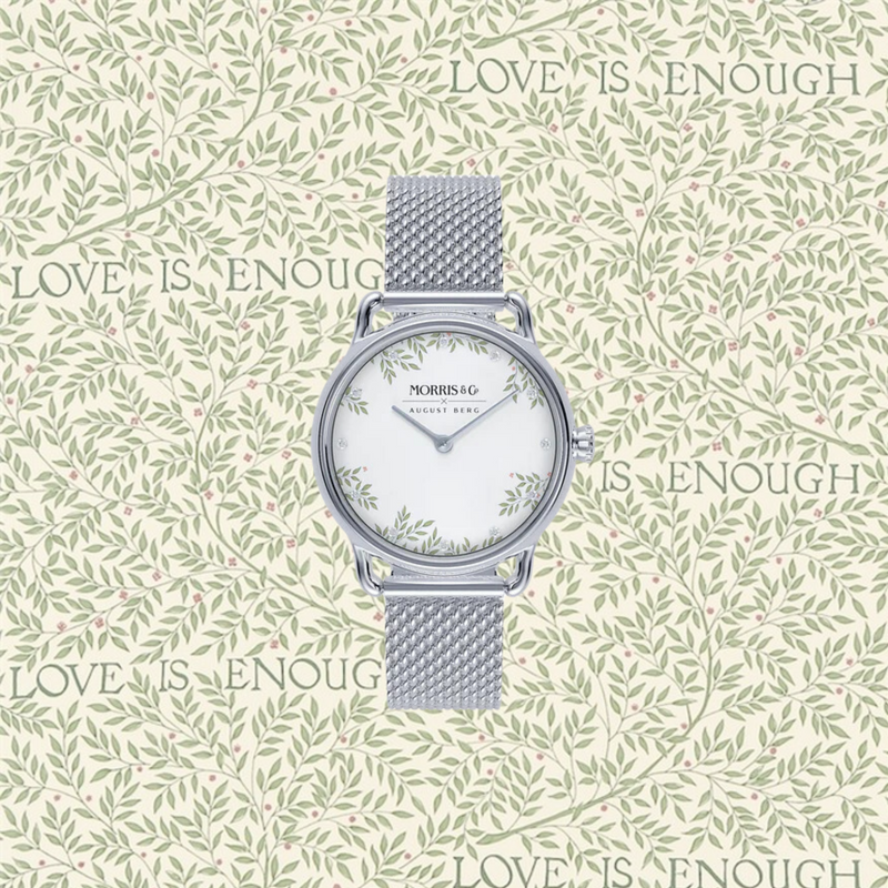 August Berg Morris & Co Love is Enough Silver Perlon 26mm