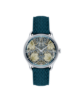 August Berg MORRIS & CO INDIGO Silver Pimpernel Indigo Perlon 30mm