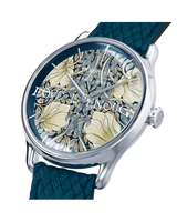 August Berg MORRIS & CO INDIGO Silver Pimpernel Indigo Perlon 30mm