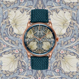 August Berg Morris & Co Pimpernel Rose Gold Indigo Perlon 38mm