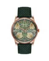 August Berg Morris & Co Pimpernel Rose Gold Fennel Perlon 38mm