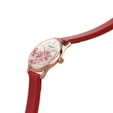 August Berg MORRIS & CO Rose Gold Strawberry Thief Madder Rouge Leather 30mm