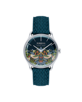 August Berg MORRIS & CO INDIGO Silver Strawberry Thief Indigo Perlon 30mm