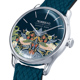 August Berg MORRIS & CO INDIGO Silver Strawberry Thief Indigo Perlon 30mm