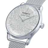 August Berg Morris & Co Strawberry Thief Silver Mesh 30mm