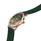August Berg Morris & Co Strawberry Thief Rose Gold Fennel Perlon 38mm